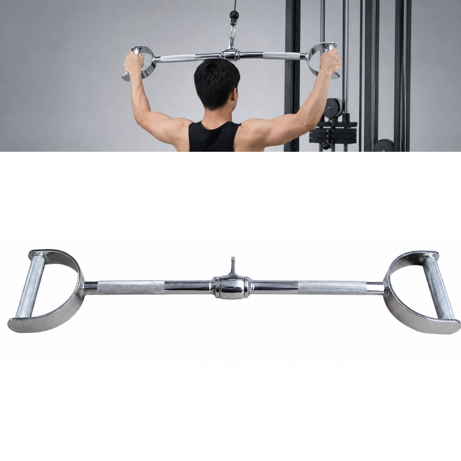 D-Shaped Wide-Grip Cable Handl - огляд і ціна Lat Pulldown Cable